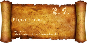 Migra Izrael névjegykártya